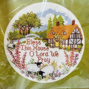 Bless This House Counted Cross Stitch Kit by The Creative Circle - New (1984)